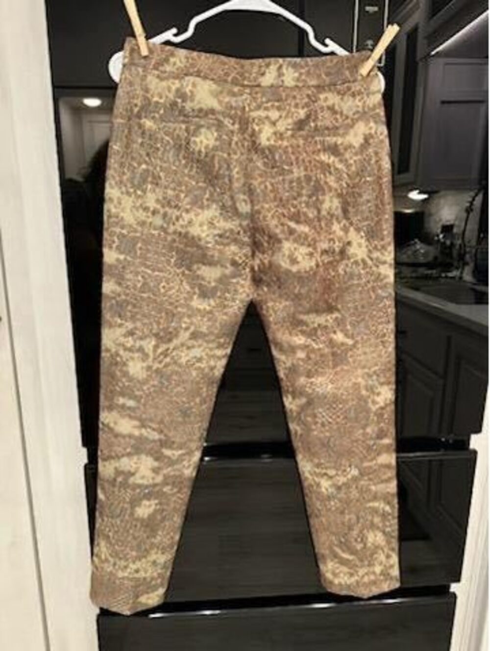 Antonio Melani Women's Size 4 Brown Patterned Dress Pants with Metallic Accents